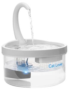 rosfim cat water fountain, 68 oz/2,0l led pets dispenser dog water fountain, ultra quiet automatic dog drinking fountain for cat and dog