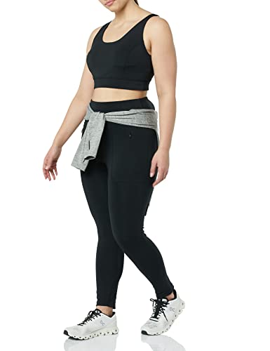 Amazon Essentials Women's Everyday Fitness 7/8 Zipped Legging (Available in Plus Size), Black, 2X