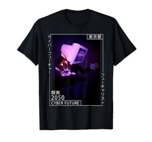 japanese aesthetic cyberpunk cyborg - 80s futurism t-shirt