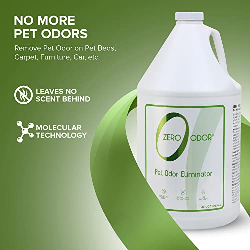 Zero Odor Pet Odor Eliminator - Air Cleaner, Purifier & Deodorizer - More Than an Air Freshener - Actually Eliminates Odors at a Molecular Level - Refill (128 Ounces)