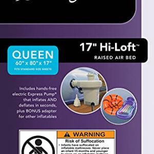 Beautyrest Hi Loft Air Bed Mattress with Pump and Edge Support, 17" Queen