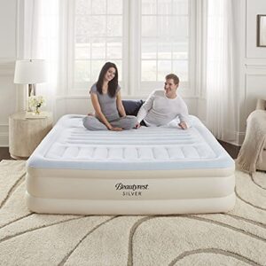 Beautyrest Silver Supreme Air Bed Mattress with Built-in Pump and Lumbar Support, 18" King