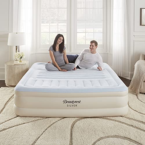 Beautyrest Silver Supreme Air Bed Mattress with Built-in Pump and Lumbar Support, 18" King