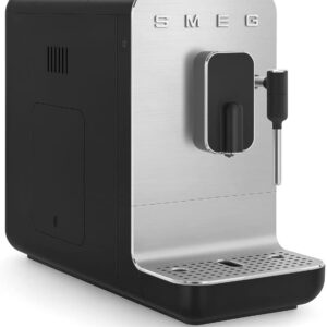 SMEG Fully Automatic Coffee Machine with Steam, Black BCC02BLMUS, Large