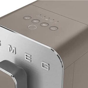 Smeg Fully Automatic Coffee Machine with Steam Taupe, 47 ounces