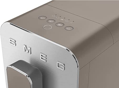 Smeg Fully Automatic Coffee Machine with Steam Taupe, 47 ounces