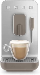 smeg fully automatic coffee machine with steam taupe, 47 ounces