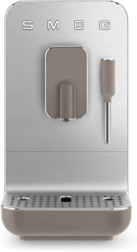 Smeg Fully Automatic Coffee Machine with Steam Taupe, 47 ounces