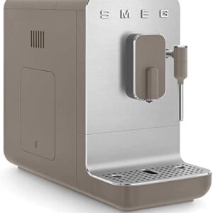 Smeg Fully Automatic Coffee Machine with Steam Taupe, 47 ounces