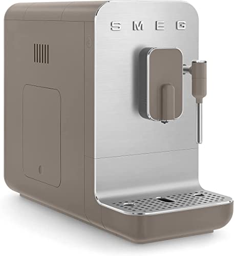 Smeg Fully Automatic Coffee Machine with Steam Taupe, 47 ounces