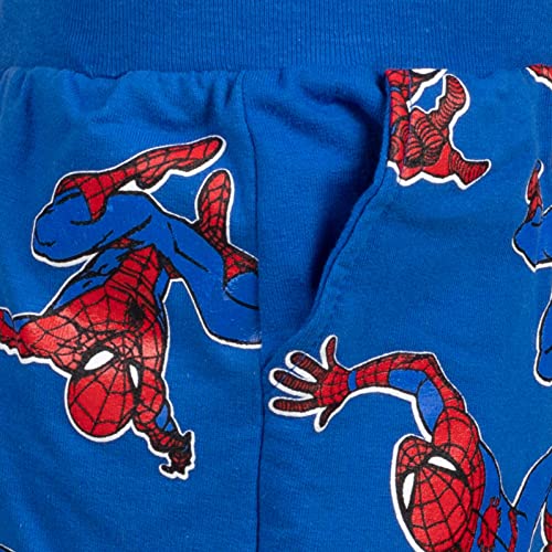 Marvel Avengers Spider-Man Little Boys T-Shirt French Terry Shorts Blue/Red 7-8
