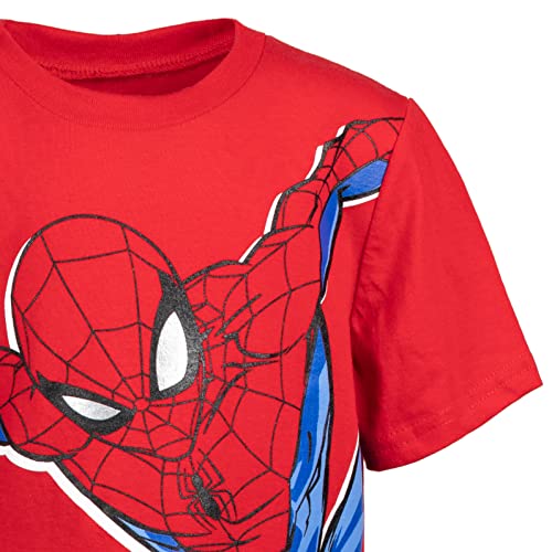 Marvel Avengers Spider-Man Little Boys T-Shirt French Terry Shorts Blue/Red 7-8