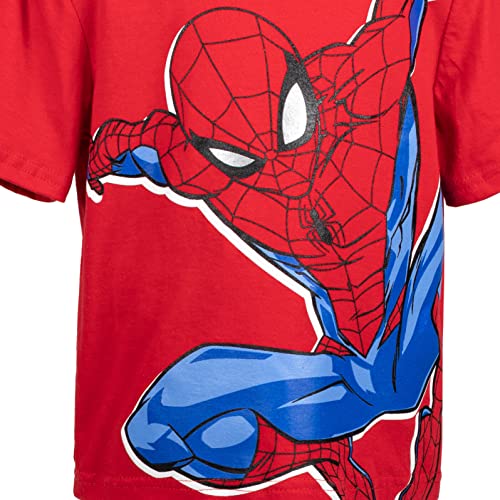 Marvel Avengers Spider-Man Little Boys T-Shirt French Terry Shorts Blue/Red 7-8