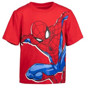 Marvel Avengers Spider-Man Little Boys T-Shirt French Terry Shorts Blue/Red 7-8