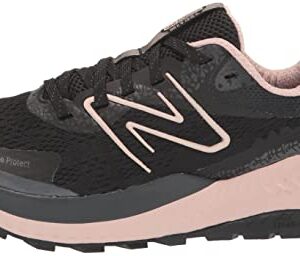 New Balance Women's DynaSoft Nitrel V5 Trail Running Shoe, Black/Pink Sand, 9