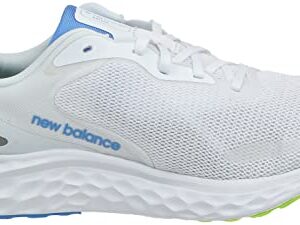 New Balance Women's Fresh Foam Arishi V4 Running Shoe, White/Pixel Green/Bright Lapis, 8