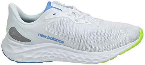 New Balance Women's Fresh Foam Arishi V4 Running Shoe, White/Pixel Green/Bright Lapis, 8