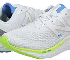 New Balance Women's Fresh Foam Arishi V4 Running Shoe, White/Pixel Green/Bright Lapis, 8