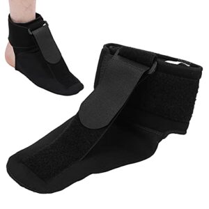 jiawu plantar fasciitis night splint, 1 pack drop foot orthotic brace, improved dorsal night splint for effective relief from plantar fasciitis, achilles tendonitis, heel and ankle pain, black (s)