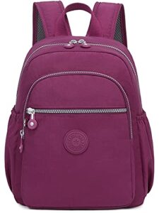 kaierwoke small nylon backpack mini casual lightweight daypack backpacks for women (light purple)