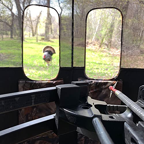 THUNDERBAY 3-4 Person Hidden Threat See Through Hunting Blind, See Through Panel Window with 270° View, Floor Space 62" x 62" to 72" x 72"