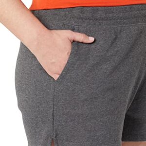 Amazon Essentials Women's Fleece Short, Charcoal Heather, X-Large