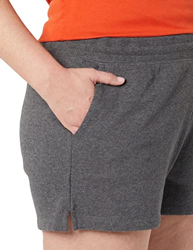 Amazon Essentials Women's Fleece Short, Charcoal Heather, X-Large