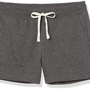 Amazon Essentials Women's Fleece Short, Charcoal Heather, X-Large