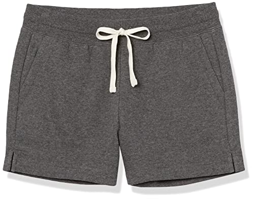 Amazon Essentials Women's Fleece Short, Charcoal Heather, X-Large