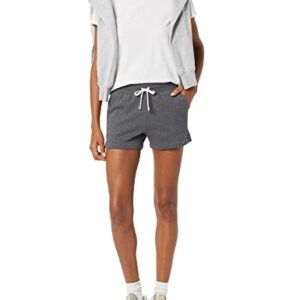 Amazon Essentials Women's Fleece Short, Charcoal Heather, X-Large