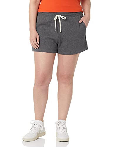 Amazon Essentials Women's Fleece Short, Charcoal Heather, X-Large