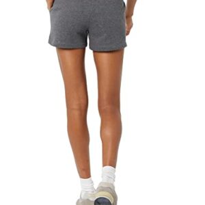 Amazon Essentials Women's Fleece Short, Charcoal Heather, X-Large