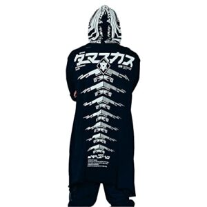 Niepce Inc Graphic Cyberpunk Zip Up Men's Fashion Hoodies Sweatshirts (White, Medium)