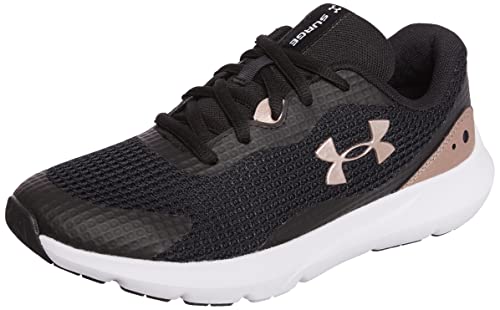 Under Armour Women's Surge 3 Sneaker, Black, 7.5