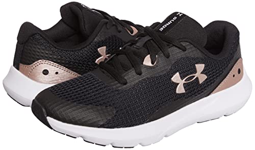 Under Armour Women's Surge 3 Sneaker, Black, 7.5