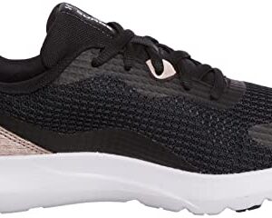 Under Armour Women's Surge 3 Sneaker, Black, 7.5