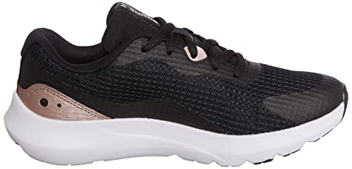 Under Armour Women's Surge 3 Sneaker, Black, 7.5