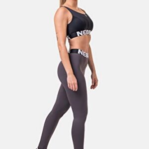 NEBBIA Smart Zip Front Sports Bra 578 Black