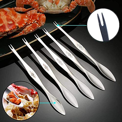 9Pcs Seafood Tools Set Stainless Steel Forks Opener Crab Lobster Crackers Shellfish Lobster Crab Leg Sheller Nut Crackers Dishwasher Safe