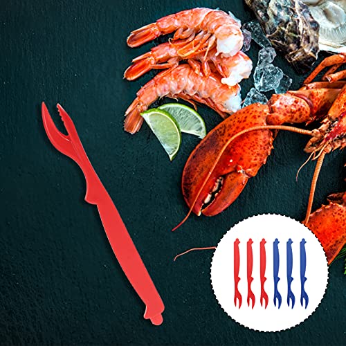 Hemoton Seafood Opener Tools Seafood Opener Tool 6Pcs Seafood Crackers Picks Tools Set Easy Opener Shellfish Sheller Knife for Lobster Crab Prawns Crawfish Shrimp Prawn Crab Tools