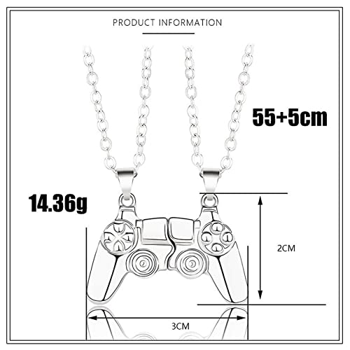 Magnetic Couple Game Pad Pendant Necklace, Game Controller Magnetic Necklaces Bff Couples, Game Console Couple Necklace, Magnetic Game Controller Necklaces, a Pair of Magnetite Necklaces