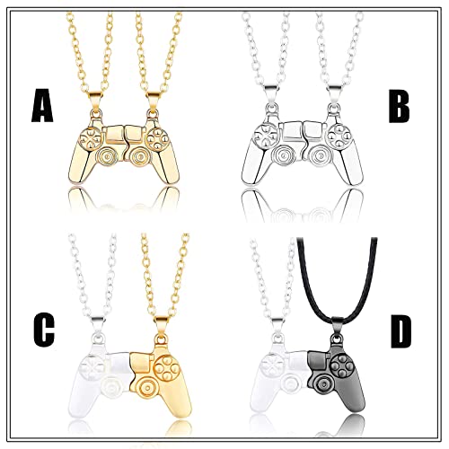 Magnetic Couple Game Pad Pendant Necklace, Game Controller Magnetic Necklaces Bff Couples, Game Console Couple Necklace, Magnetic Game Controller Necklaces, a Pair of Magnetite Necklaces