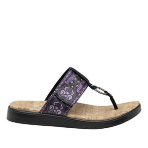 Alegria Womens Moxi Free Spirit Crow Flat Thong Sandal 9.5-10 M US