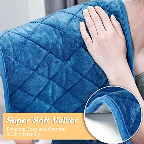 UTK Ultra-comfort Infrared Weighted Heating Pad, 2.2lbs Jade Stone Filled Electric Heat Pads for Pain Relief - 12" x 24" Ultra-soft Velvet, 6 Heat Settings & Auto Shut Off for Back, Neck and Shoulders