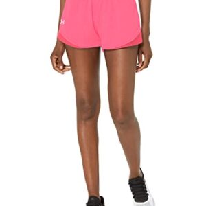 Under Armour Women's Play Up Twist Shorts 3.0 , (640) Pink Punk / White / White , Large