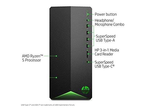 HP 2021 Newest Pavilion Gaming Desktop Computer, AMD 6-Core Ryzen 5 5600G Processor(Beat i7-8700, Upto 4.4GHz), AMD Radeon RX5500 4 GB, 8GB RAM, 256GB PCIe NVMe SSD,Mouse and Keyboard, Win 10 Home