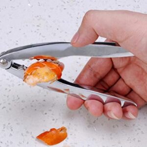 Hemoton Crab Lobster Crackers Crab Opener Seafood Crab Pincer Nut Cracker Walnuts Nuts Plier Seafood Opening Tool for Claws and Legs (Silver)