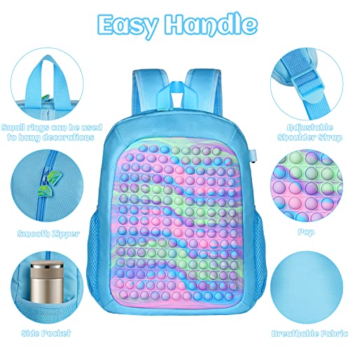 MUCUNNIA Large Pop Backpack for Kids Boys Fidget Backpack School Backpack Fidget Toys Schoolbag School Supplies Christmas Gifts for Kids Teen Birthday Party Travel