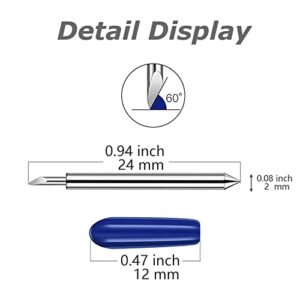 60 Pcs Replacement Blades Compatible with Cricut Explore Air 2/Air 3 Maker Expression Vinyl Cutting Machines 60 Degree Fine Point Blades