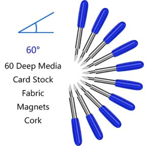 60 Pcs Replacement Blades Compatible with Cricut Explore Air 2/Air 3 Maker Expression Vinyl Cutting Machines 60 Degree Fine Point Blades